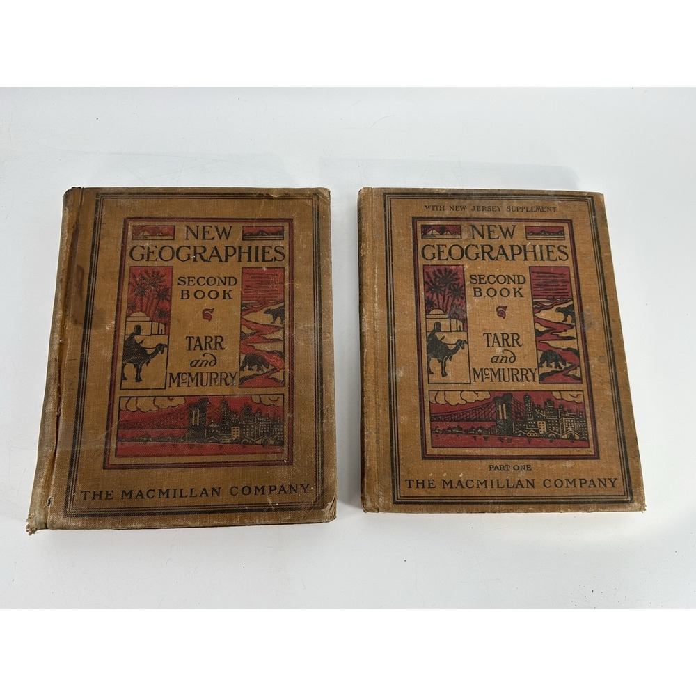 New Geographies Second Book by Ralph S. Tarr & Frank M. McMurry 2 Book Lot